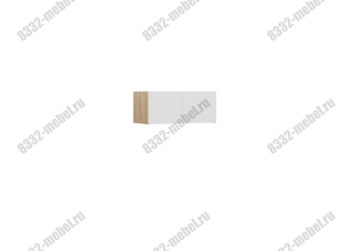 БОСТОН ЛАЙТ антресольная секция Крафт золотой/ Белый (гладкий)